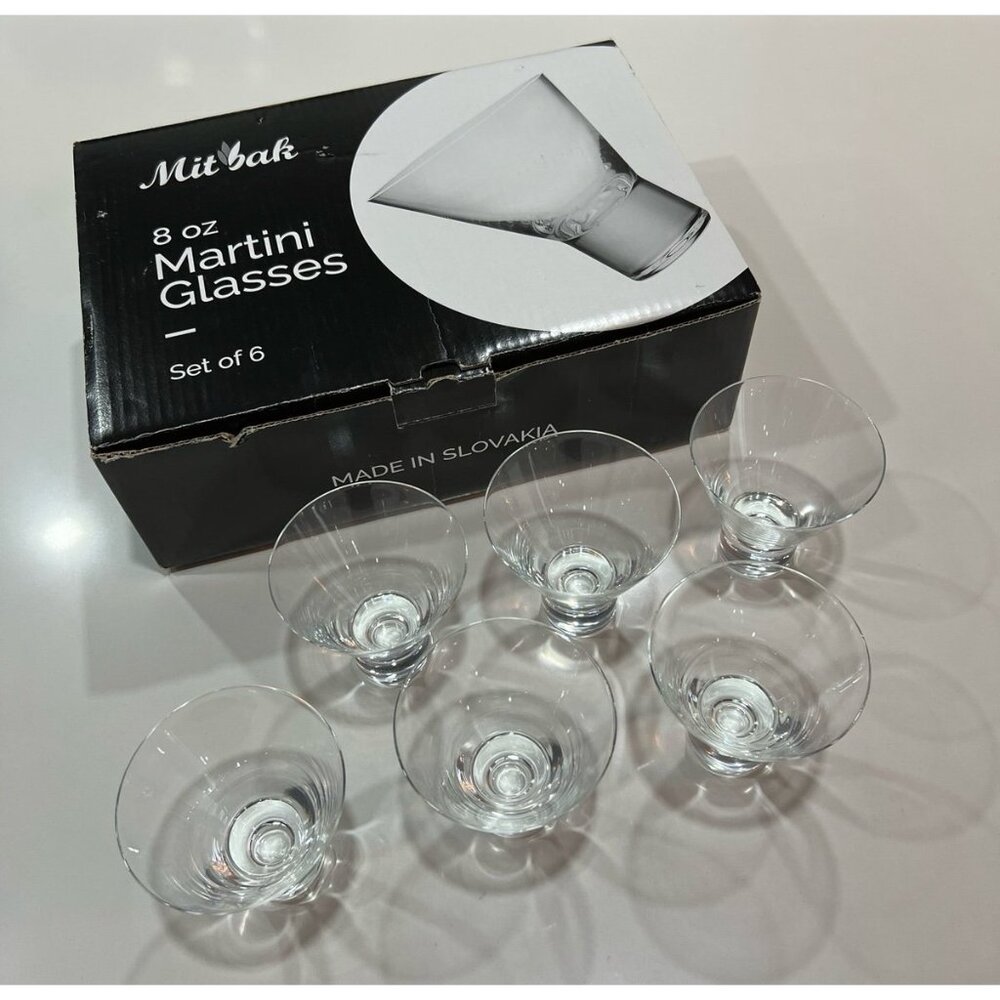 Mitbak 8oz Martini Glasses Made in Slovakia